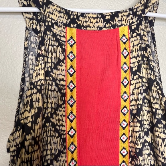 THML Anthropologie Bohemian Embroidered Halter Dress With Tassels Size Medium - Picture 11 of 15